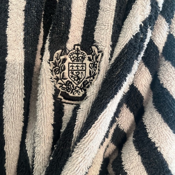 Vintage 1990s🖤 striped  black and gray thirsty, terrycloth robe medium large🖤 - Picture 12 of 14